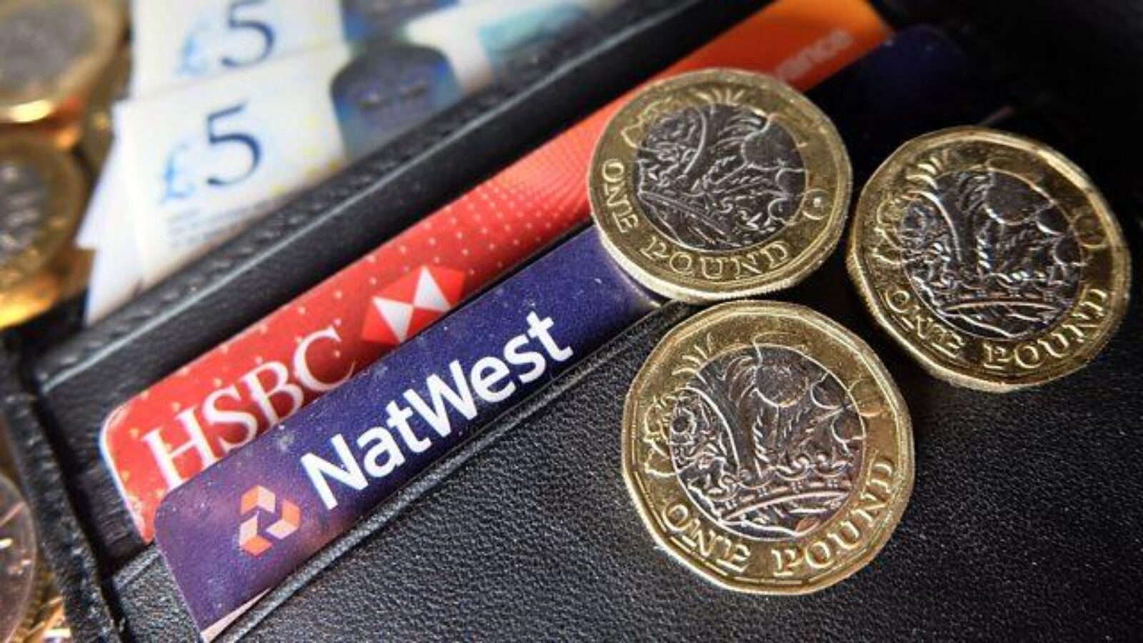 Pound coins and credit cards